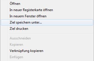 Ziel Speichern Unter